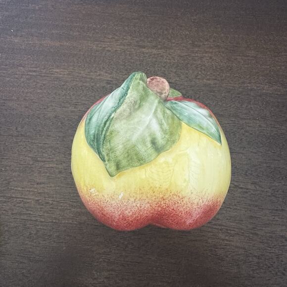 Vietri Apple Trinket Box Covered Dish w/ Lid Made In Italy Hand Painted Numbered - Picture 5 of 16